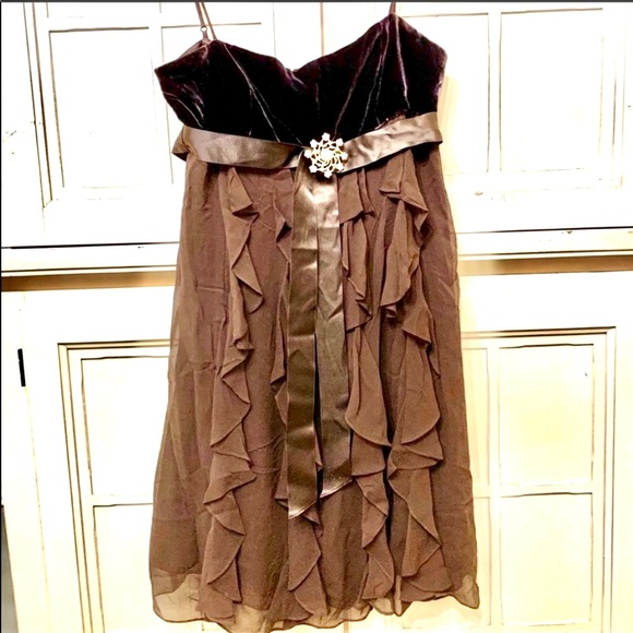 Velvet & Silk BCBG MAXAZRIA Layered Formal Prom Wedding Evening Cocktail NWOT - Picture 4 of 7